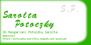 sarolta potoczky business card